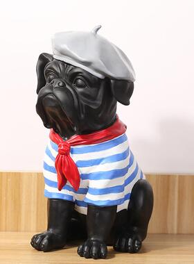 法斗牛犬狗小摆件电脑桌办公室桌面装饰品家居装饰开业礼品礼物