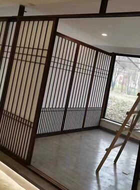 新中式屏风隔断玄关实木花格镂空格栅东阳木雕彷古门窗悬吊式天花