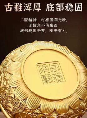 纯铜聚宝盆摆件中式招财桌面装饰免安装财源广进工艺礼品摆饰