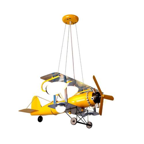 儿童房吊灯 led创意卡通飞机灯战斗机模型幼儿园灯房间卧室装饰灯 - 图3