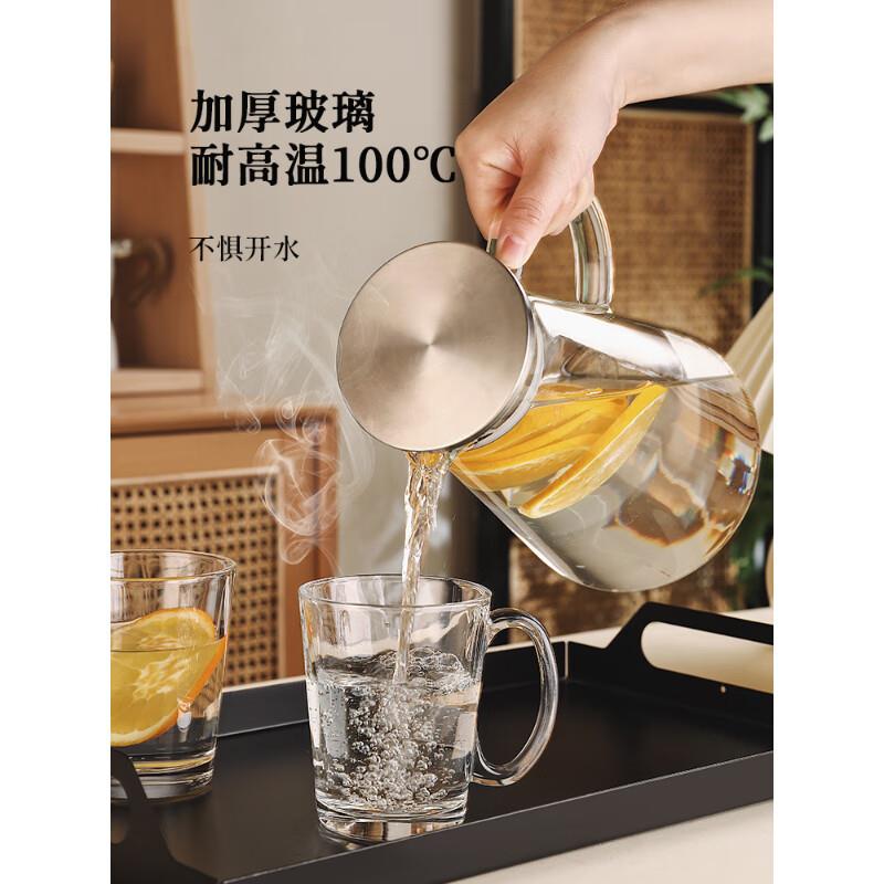 格娜斯(CRISTALGLASS)耐热璃杯套装家用玻客厅待客水杯带把手柄 - 图1