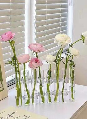 高颜值试管花瓶ins风玻璃网红摆件鲜花水培花器组合插花瓶 装饰品