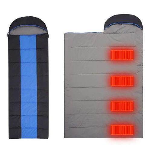 Electric Heated Sleeping Bag With Down Cotton Mat And - 图0