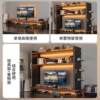 Home desktop bookshelf computer elevated rack multi-layer storage rack layered rack table storage rack desk hole board