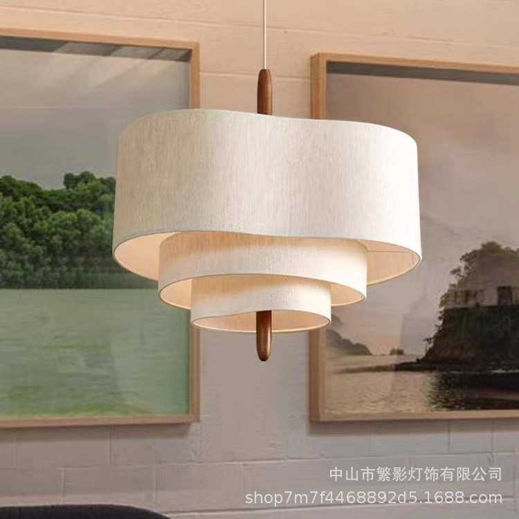 侘寂风布艺吊灯复古卧室餐厅法式中古客厅主灯设计师创意书房灯具,淘宝优惠券,粉丝福利购,淘宝优惠卷