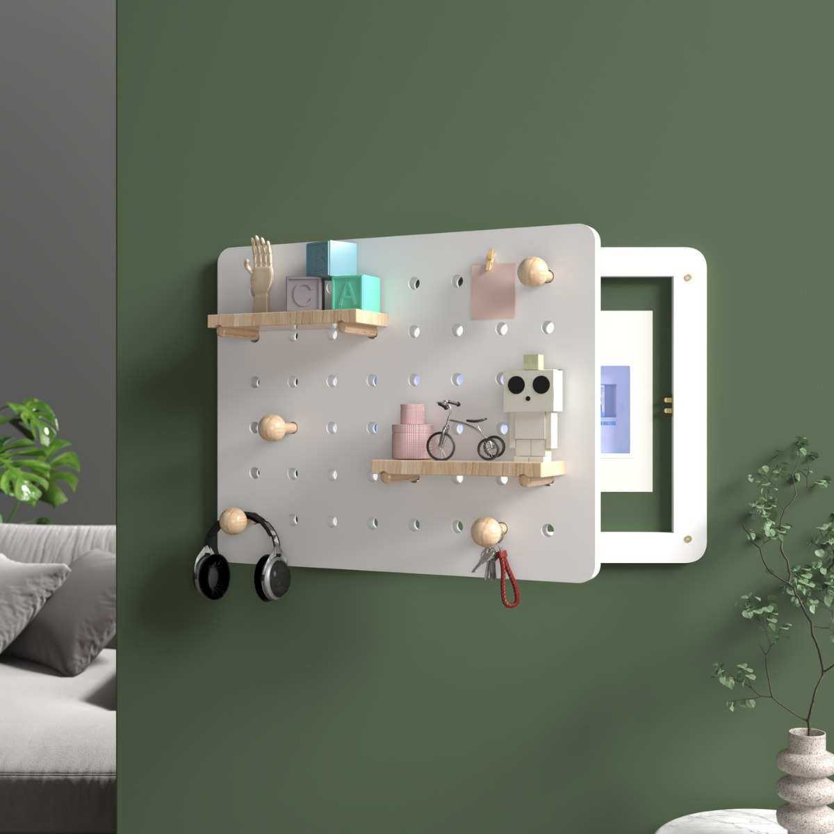 强弱电箱盖板北欧洞洞板电表箱装饰画免打孔遮挡置物架实木遮挡箱,淘宝优惠券,粉丝福利购,淘宝优惠卷