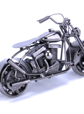 铁艺摩托车办公桌可爱风家居摆设