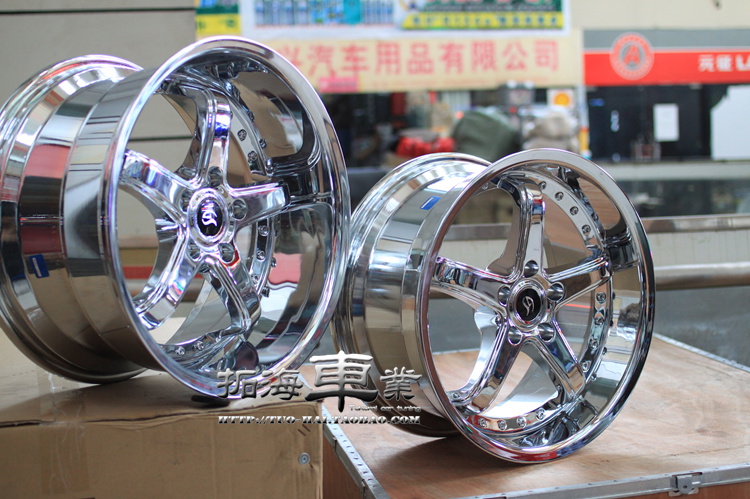 18寸轮毂18X9 18x10大抛边轮毂宽边HF风格轮毂电镀轮毂350Z劳恩斯-图0