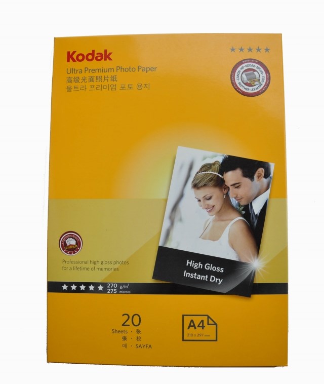 Kodak柯达RC防水高光相纸A4 270g RC5寸6寸 7寸a4 a3 高光相纸 相片纸 照相纸 照片纸证件照用