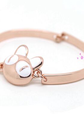 威妮华比拉蘑菇头猫咪百搭女手链