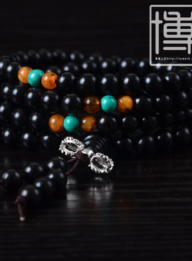 印尼黑檀木男女款文玩佛珠手链