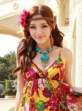 波西米亚夸张海边沙滩配饰品项链