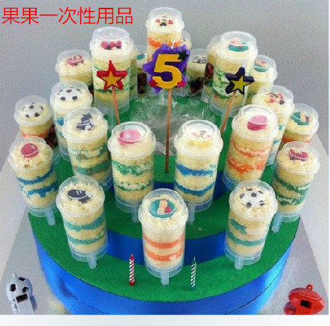 推推乐蛋糕筒食物推送器,彩虹棒 烘焙材料 蛋糕推桶推杯50套包邮 - 图0