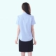 Phụ nữ mang thai áo sơ mi tay ngắn màu trắng ngắn chuyên nghiệp quần áo mới mùa hè màu xanh OL dụng cụ nửa tay áo phỏng vấn - Áo thai sản