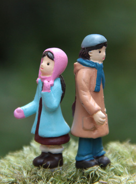 独家新款非诚勿扰米乐情侣非主流款手办DIY百搭微景观造景公仔