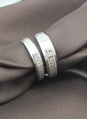 长城不褪色情侣戒指民族一对男女