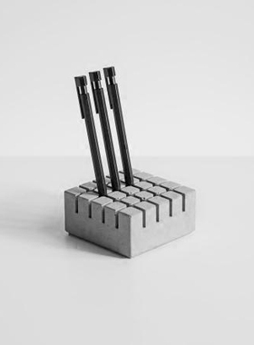 水泥创意摆件桌面收纳名片夹笔插