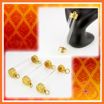 All things raw Thai Clive gold Carved Flowers Shell Single Double Buckle Necklace