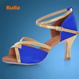 Новая женская латино -танцевальная обувь для взрослых среди высоких каблуков, новичка на высоком уровне.