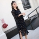 Bà bầu đầm xuân hè 2019 mới ngắn tay dài Phần bà bầu mùa thu váy đầm voan mùa thu đầm voan - Áo thai sản shop đầm bầu hàn quốc Áo thai sản