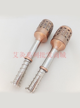 多功能温灸棒新型连体艾灸棒大号古铜温灸棒滚压推背按摩艾炙器具
