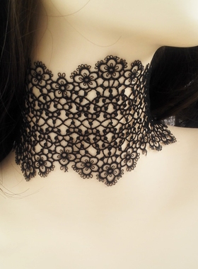宽边蕾丝遮疤痕欧美脖子饰品颈带
