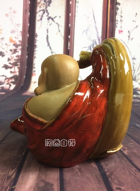 工艺大师摆件会所招财桌面弥勒佛