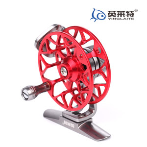 英莱特全金属前打轮冰钓轮中通轮矶钓竿轮飞钓轮超轻冬钓轮渔线轮