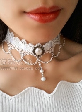 日韩风欧美复古镂空婚礼蕾丝项链