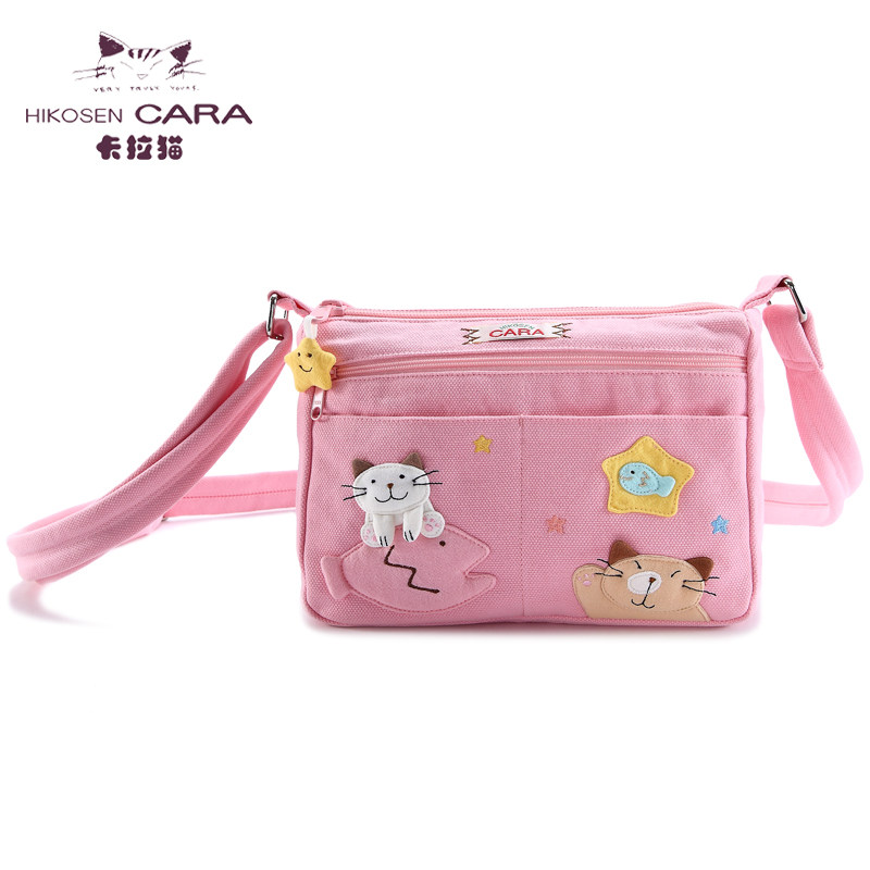 hikosen cara日本卡拉猫卡通斜挎包 hikosencara女士包袋