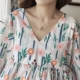 Bà bầu áo sơ mi voan bà bầu áo sơ mi dài tay áo dài bà bầu búp bê áo sơ mi ngắn đoạn xuân hè thu đông - Áo thai sản