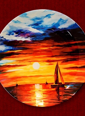 盘点生活 欧式油画装饰画家装壁画装饰盘挂盘摆盘陶瓷盘子包邮