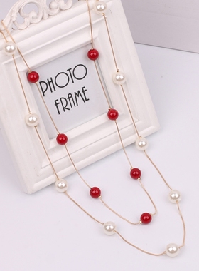 项链多层人造时尚简约潮长春夏