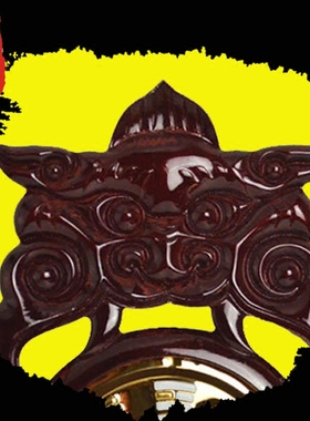 虎头桃木八卦镜化解厕所门对卧室