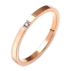 Phiên bản tiếng Hàn đơn giản, nhẫn vàng hồng 18K 18K nữ thời trang Nhật Bản và người Hàn Quốc cá tính vòng titan thép trang sức sinh viên - Nhẫn nhẫn kim tiền Nhẫn