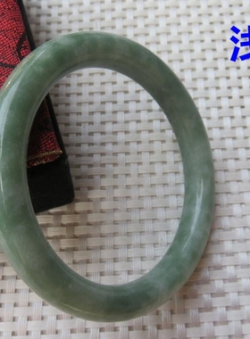 细圆条窄版贵州天然玉石飘花手镯