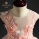 Váy bé gái công chúa váy hoa cổ tích hồng fluffy nhỏ chủ nhà mẫu váy catwalk váy dài mùa thu - Váy trẻ em Váy trẻ em