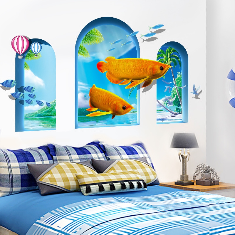 厕所浴室地面贴纸3d立体墙贴 卧室卫生间地贴