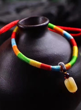 编织绳不定型百搭蜜蜡手链