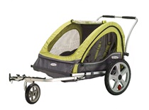 American instep green Twin Kids Bike Trailer Trailer Jogging Stroller Parent-child Stroller