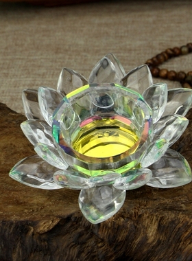 水晶莲花酥油蜡座酥油供灯座