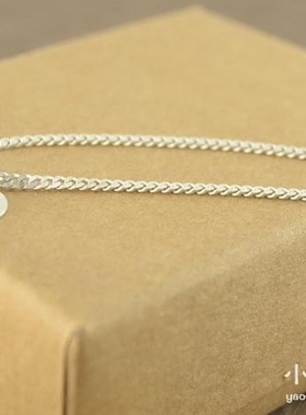 简约手链纯银欧美风S925女马鞭链