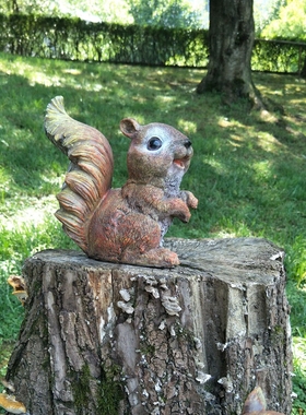 仿真园林庭院造景动物树脂松鼠