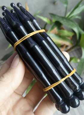 点穴笔天然眼部圆头黑水牛角