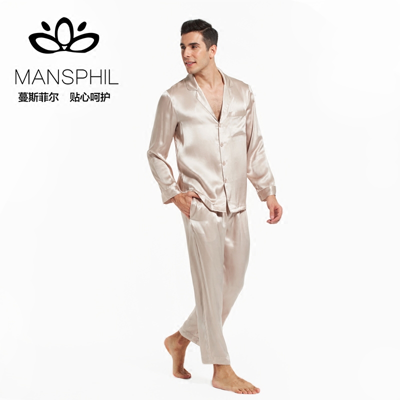 Autumn silk long-sleeve, pijama, comfortable set