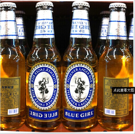 蓝妹啤酒 bluegirl啤酒国产蓝妹啤酒 330ml24瓶整箱-图1