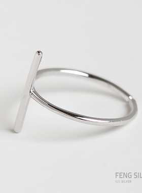 烽之银十字戒指女细现货刻字学生