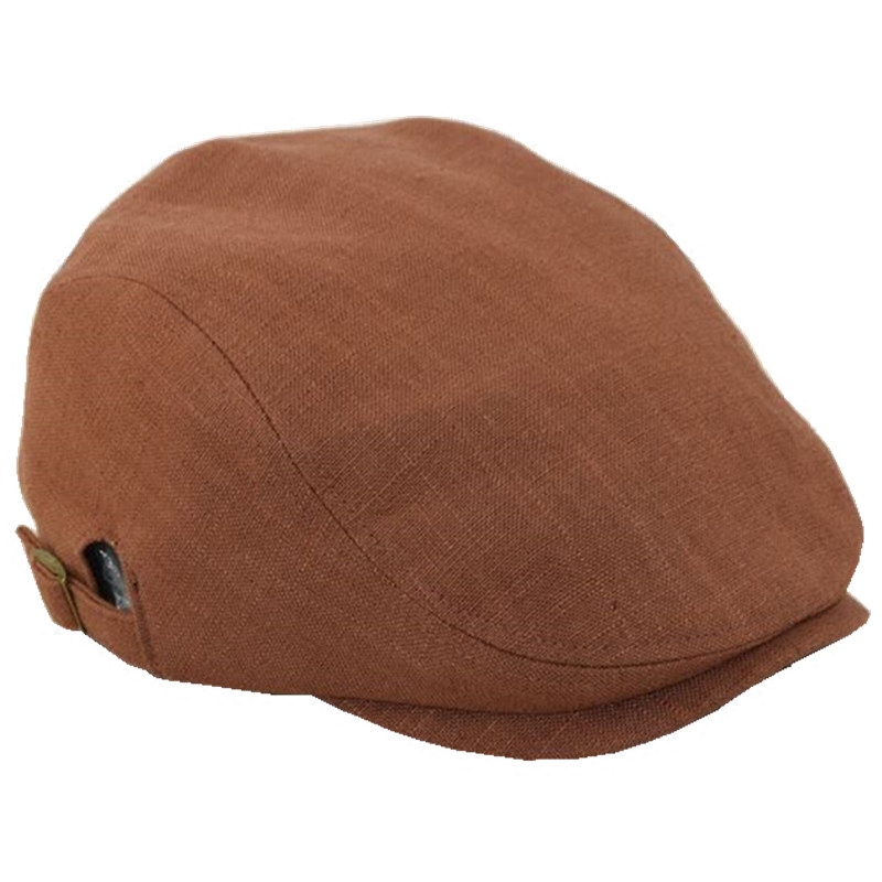 精品亚麻鸭舌帽英伦风男士帽子休闲时尚贝雷帽百搭纯色导演帽 - 图3
