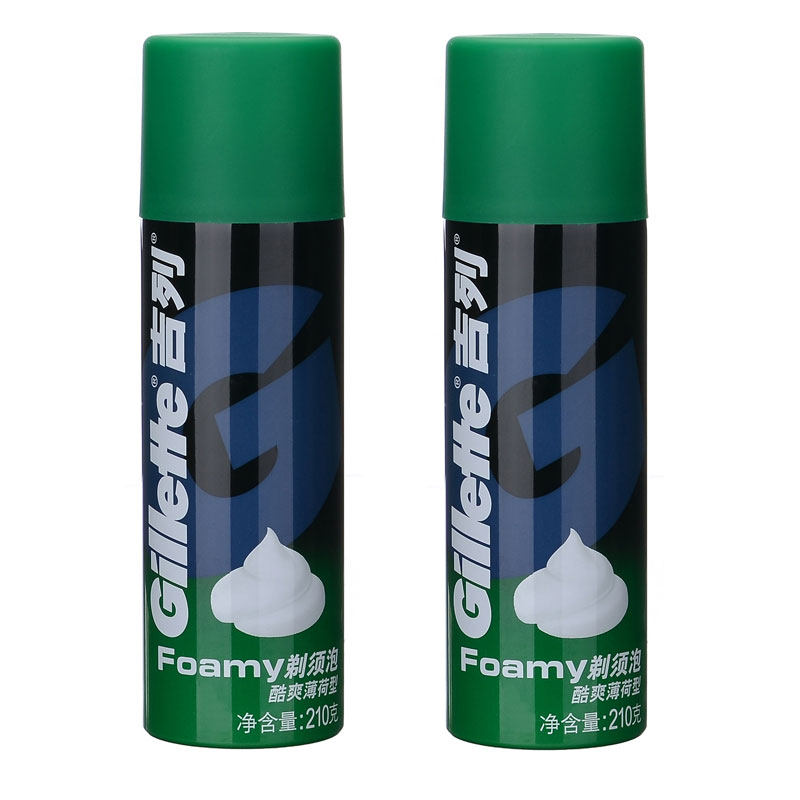 吉列剃须泡沫男士刮胡子舒适210g膏 聚尚家居专营剃须啫喱/剃须膏/剃须泡