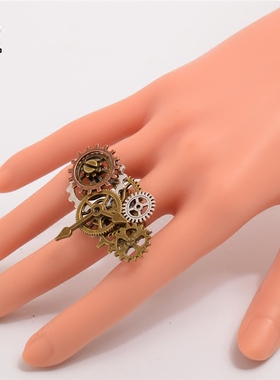 饰品洛丽塔机械齿轮演出道具戒指